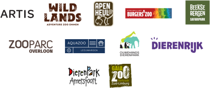 Artis, Blijdorp, Beekse Bergen, Ouwehands Dierenpark, Wildlands Adventure Zoo Emmen, Burger's Zoo